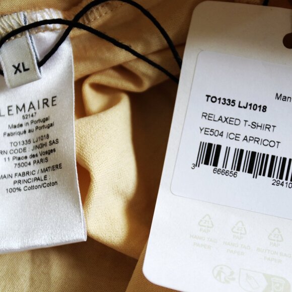 BNWT SS25 LEMAIRE RELAXED TSHIRT ICE APRICOT XL - Picture 9 of 13